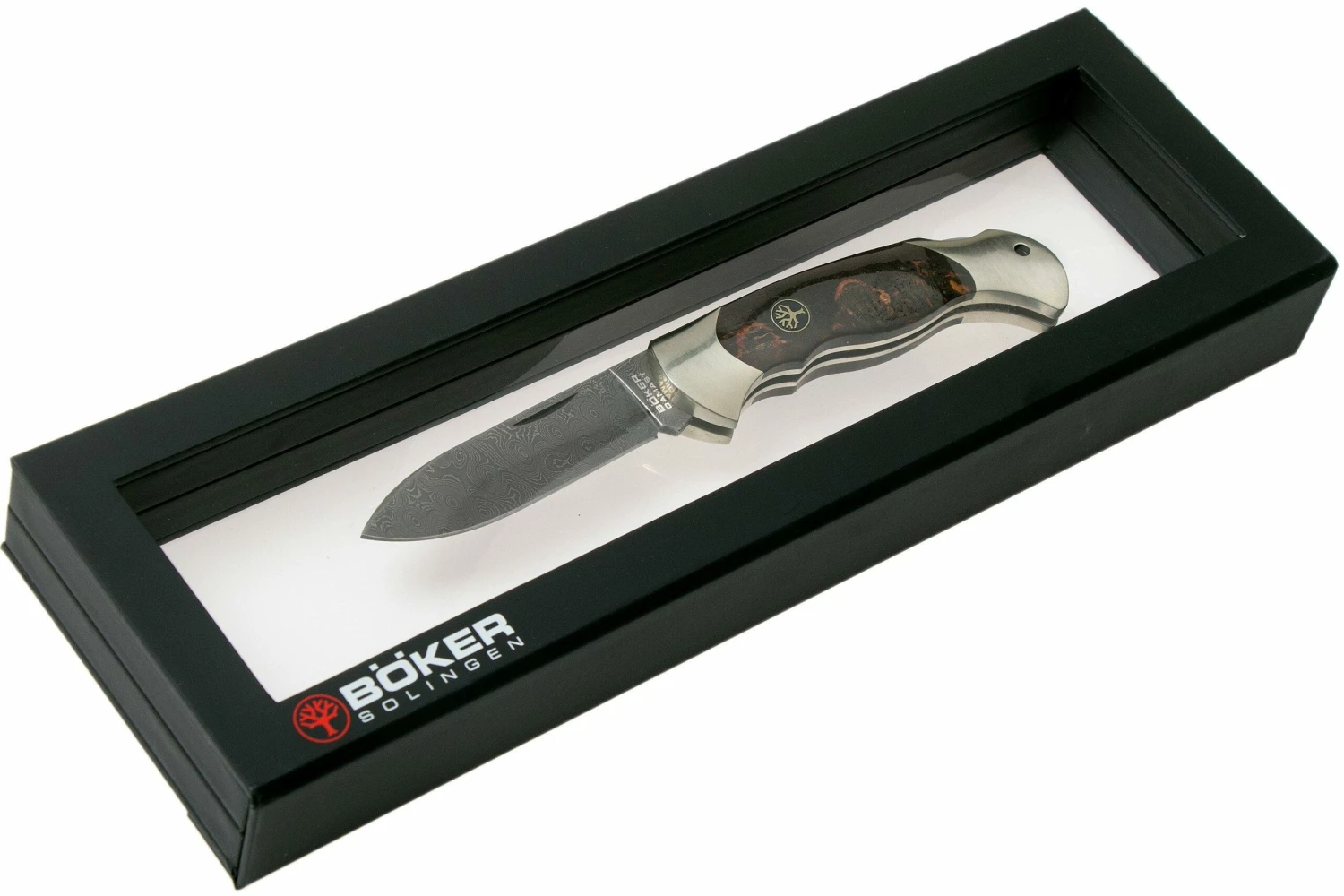 Böker Scout Spearpoint Maserbirke Damast 112202DAM Taschenmesser 10 Böker Scout Spearpoint Maserbirke Damast 112202DAM Taschenmesser – Bild 8