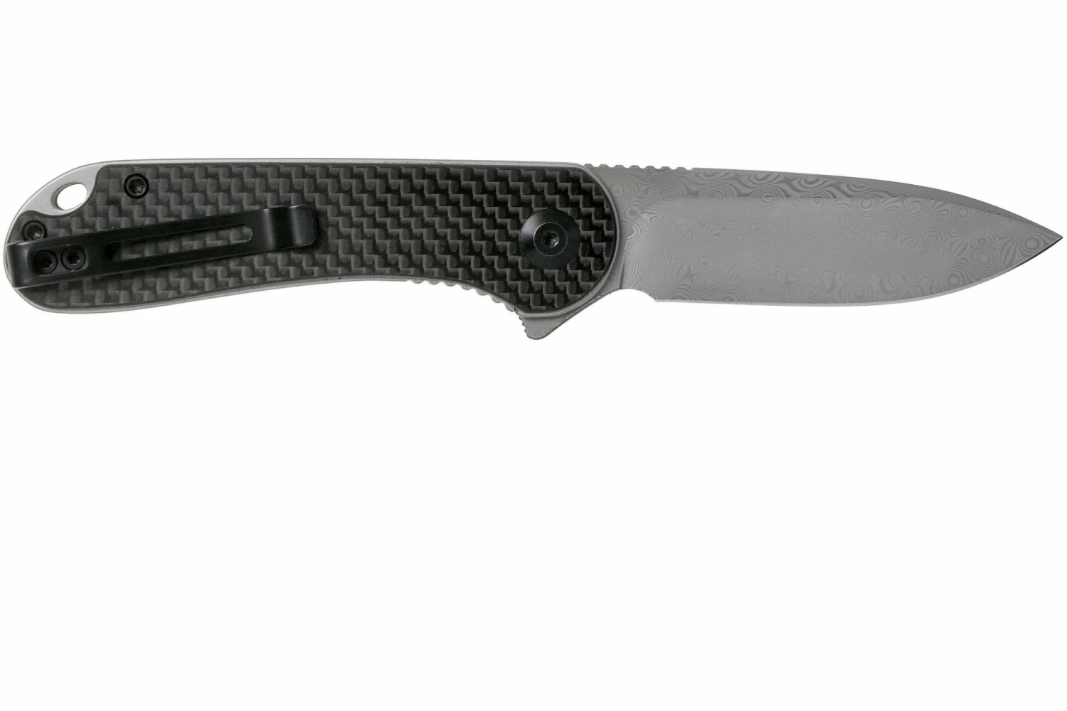 Civivi Elementum C907DS Damascus, Carbonfaser & Schwarzes G10 Taschenmesser 4 Civivi Elementum C907DS Damascus, Carbonfaser & Schwarzes G10 Taschenmesser – Bild 2