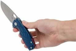Fox Vox Core FX-604BL Blue Stonewashed Taschenmesser, Jesper Voxnaes Design -Messer Verkäufe 2024 FOFX 604BL 08 fox knives