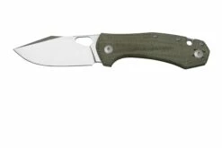 GiantMouse ACE Atelier, Elmax, Green Canvas Micarta Taschenmesser