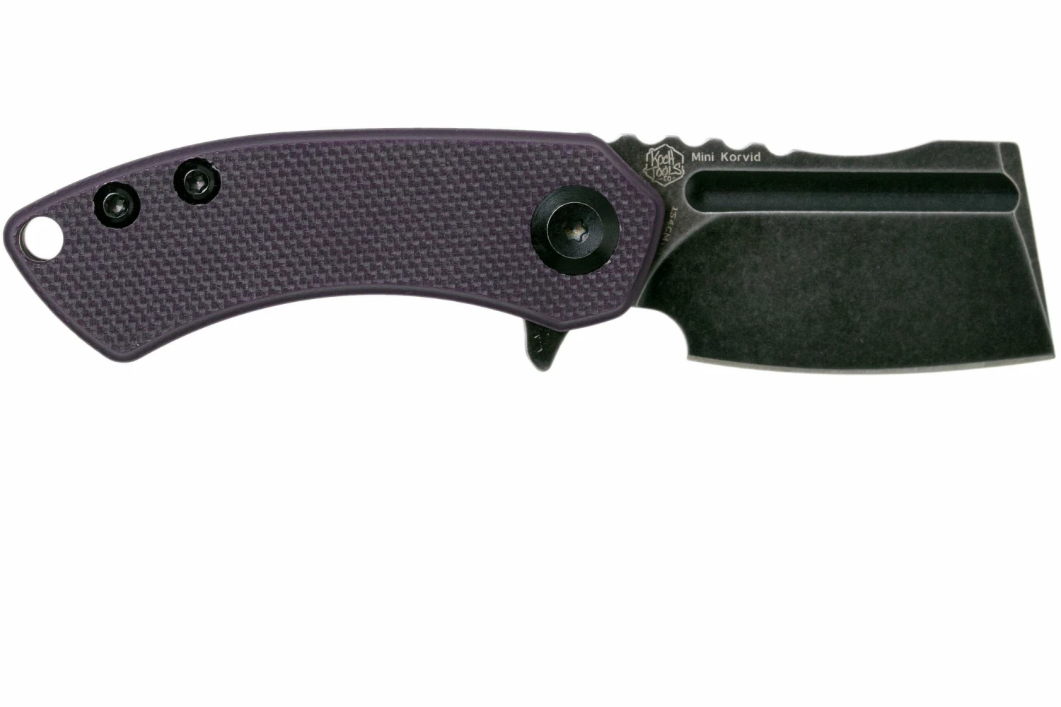 Kansept Mini Korvid T3030A3 Blackwashed, G10 Lila, Taschenmesser, Justin Koch Design 4 Kansept Mini Korvid T3030A3 Blackwashed, G10 Lila, Taschenmesser, Justin Koch Design – Bild 2