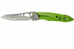 Leatherman Skeletool Knife KBx Taschenmesser Mit Teilwellenschliff, Grün