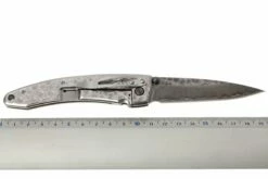 Mcusta Tsuchi Large, Stahl / Damastklinge -Messer Verkäufe 2024 MC114D 08 mcusta tsuchi blank aluminium damast mc114d d6