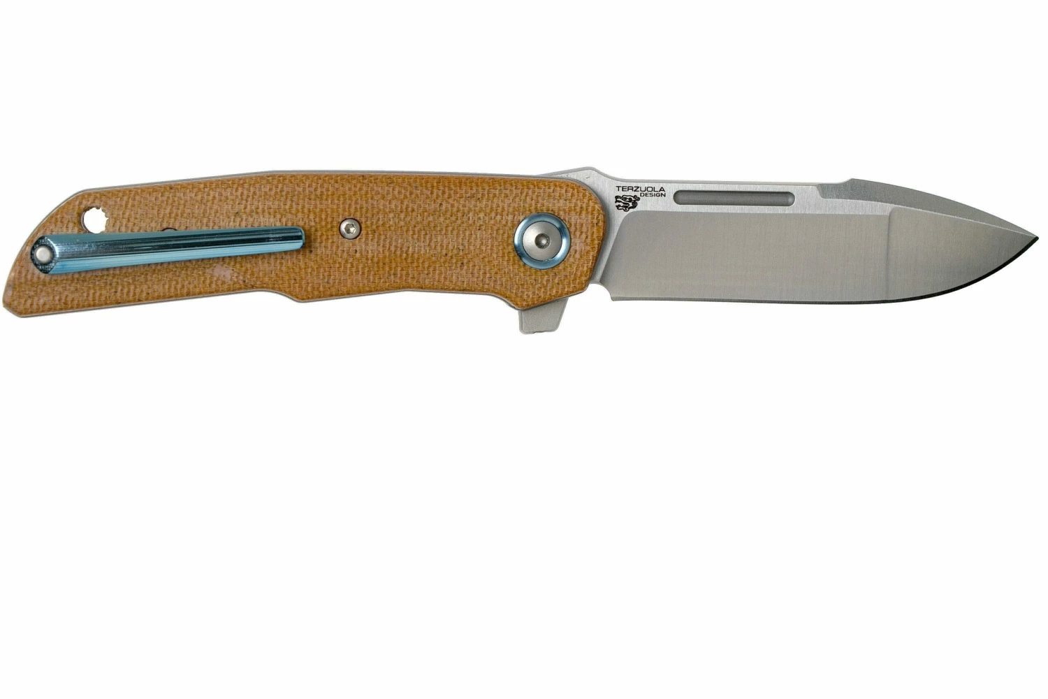 MKM Clap LS01-NC Natural Canvas Micarta Taschenmesser, Bob Terzuola Design 4 MKM Clap LS01-NC Natural Canvas Micarta Taschenmesser, Bob Terzuola Design – Bild 2