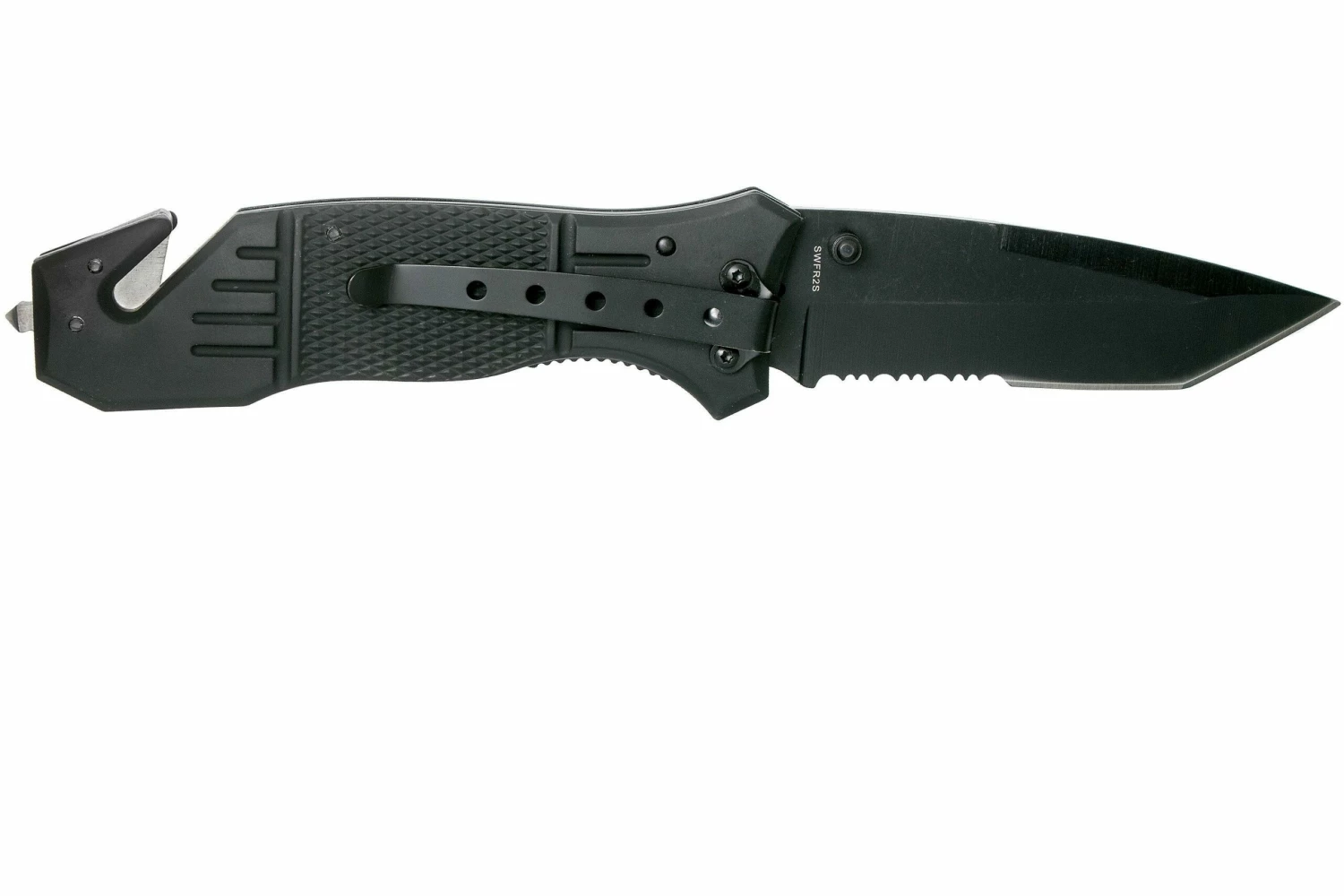 Smith & Wesson Extreme Ops SWFR2S Schwarz, Rettungsmesser 4 Smith & Wesson Extreme Ops SWFR2S Schwarz, Rettungsmesser – Bild 2