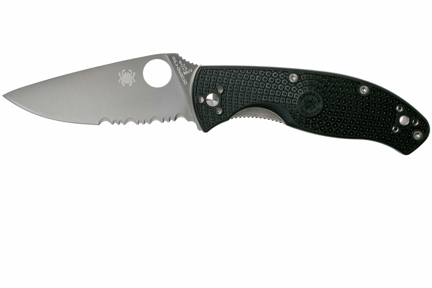 Spyderco Tenacious Lightweight C122PSBK FRN Taschenmesser Mit Teilwellenschliff, Schwarz 3 Spyderco Tenacious Lightweight C122PSBK FRN Taschenmesser Mit Teilwellenschliff, Schwarz