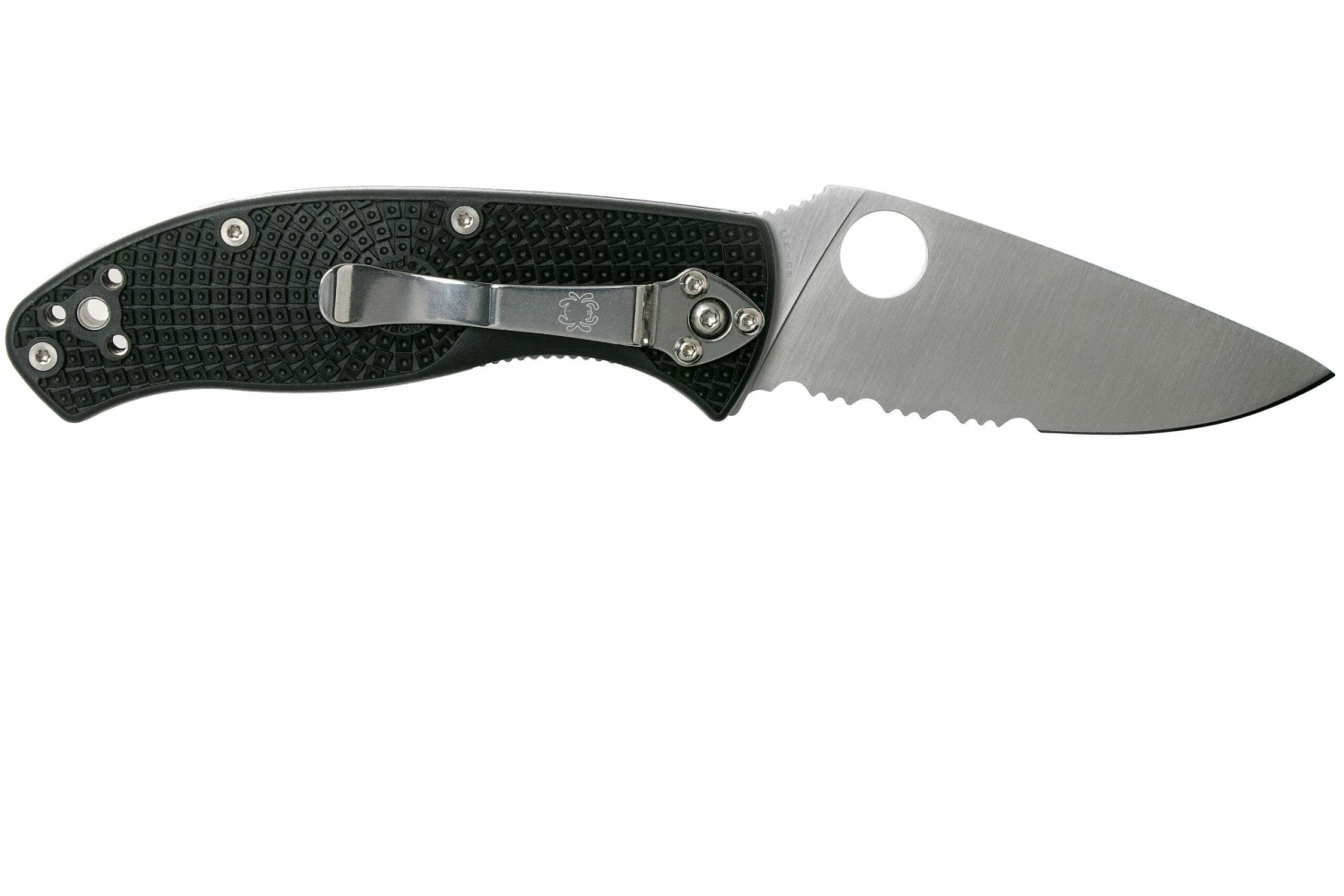 Spyderco Tenacious Lightweight C122PSBK FRN Taschenmesser Mit Teilwellenschliff, Schwarz 4 Spyderco Tenacious Lightweight C122PSBK FRN Taschenmesser Mit Teilwellenschliff, Schwarz – Bild 2