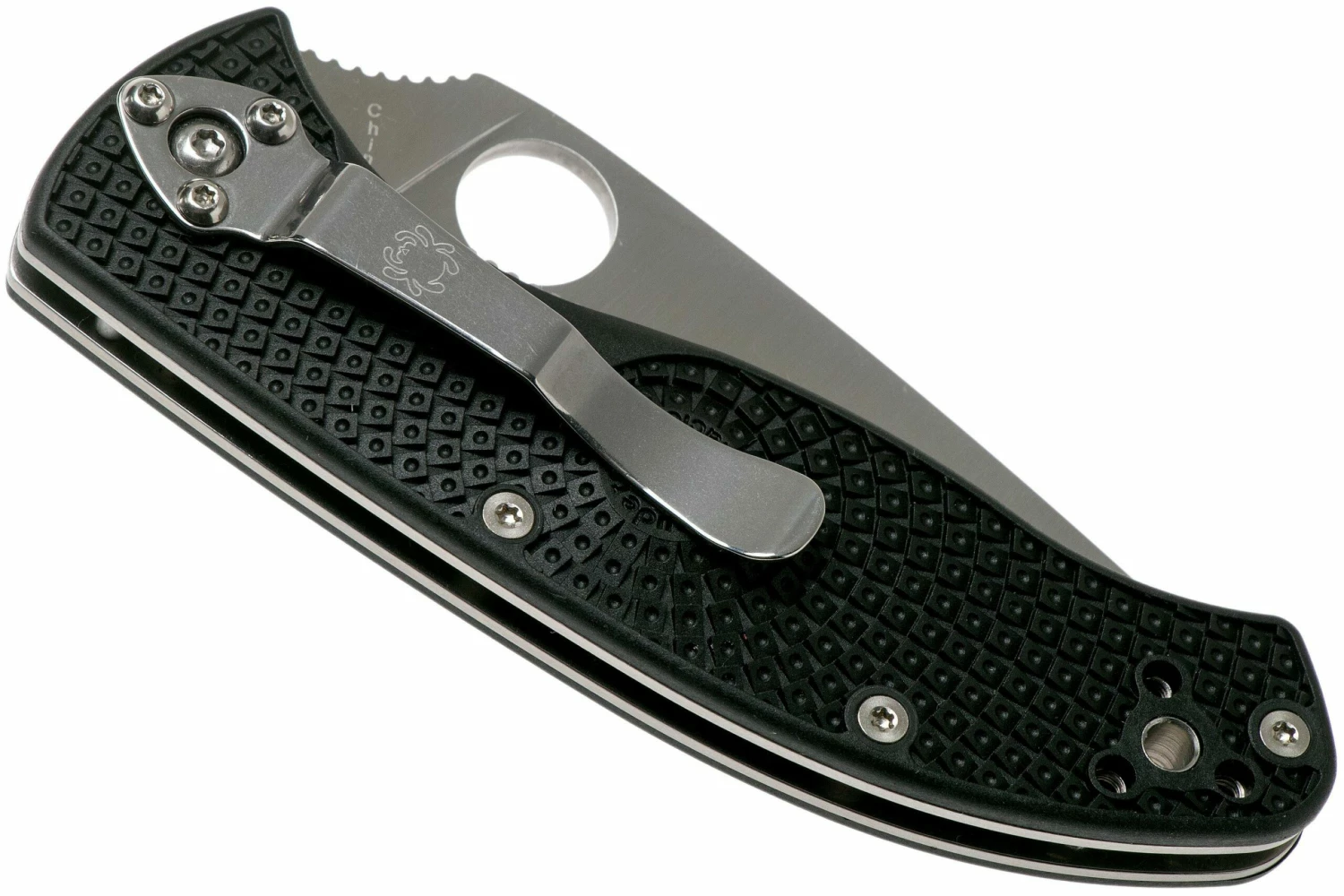 Spyderco Tenacious Lightweight C122PSBK FRN Taschenmesser Mit Teilwellenschliff, Schwarz 6 Spyderco Tenacious Lightweight C122PSBK FRN Taschenmesser Mit Teilwellenschliff, Schwarz – Bild 4