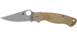 Spyderco C81MPCW2 Paramilitary 2 Braunes Canvas Micarta CruWear Taschenmesser