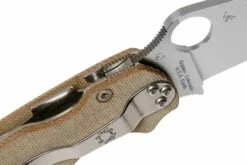 Spyderco C81MPCW2 Paramilitary 2 Braunes Canvas Micarta CruWear Taschenmesser -Messer Verkäufe 2024 SPC81MPCW2 06 spyderco