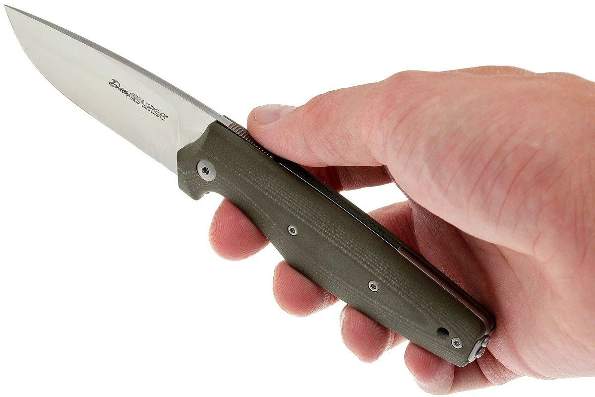 Viper Dan 1 5928GGR Grünes G10 N690, Drop-Point-Klinge 9 Viper Dan 1 5928GGR Grünes G10 N690, Drop-Point-Klinge – Bild 7