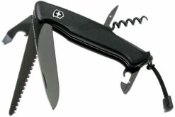 Victorinox RangerGrip 55 Onyx 0.9563.C31P Schweizer Taschenmesser, Schwarz