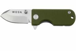 WESN Microblade SN01-3, D2, OD Green G10, Titanium, Taschenmesser